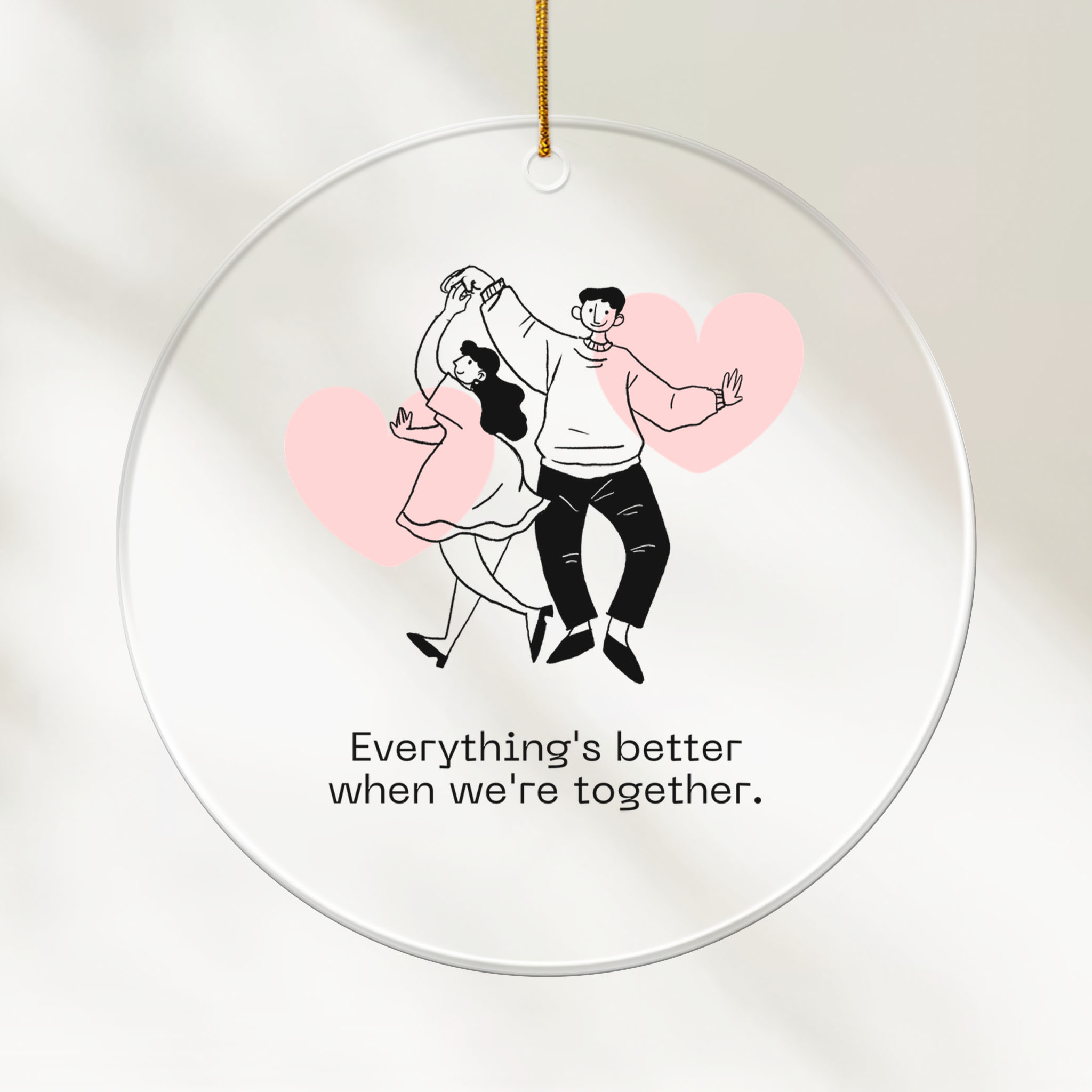 Clear Acrylic Circle Ornament