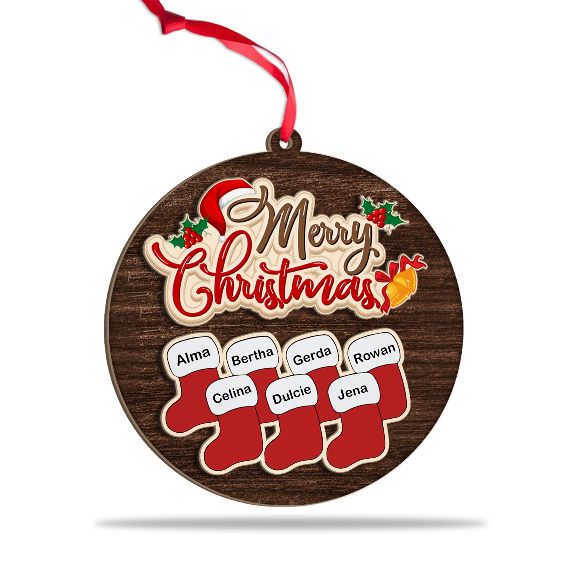 2 Layered Piece Wooden Ornament