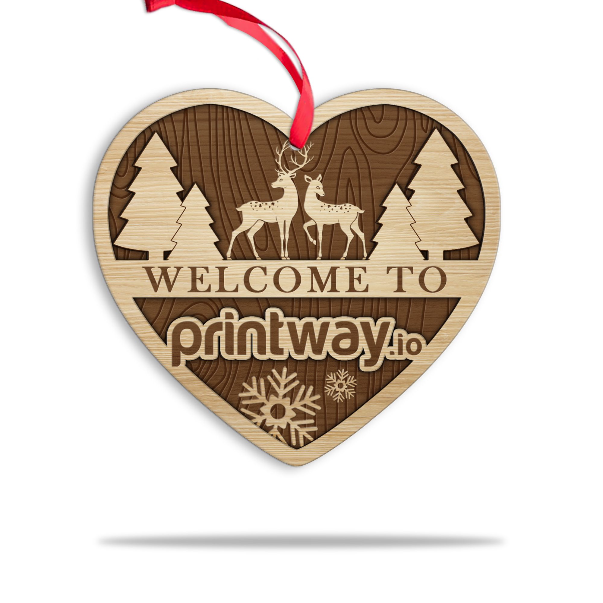 2 Layered Wooden Ornament