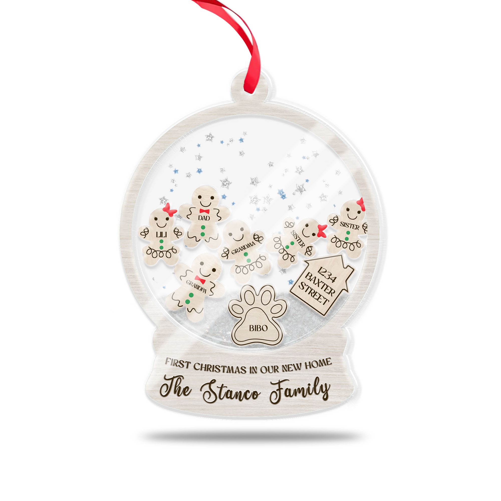 5 Layered Christmas Shaker Ornament