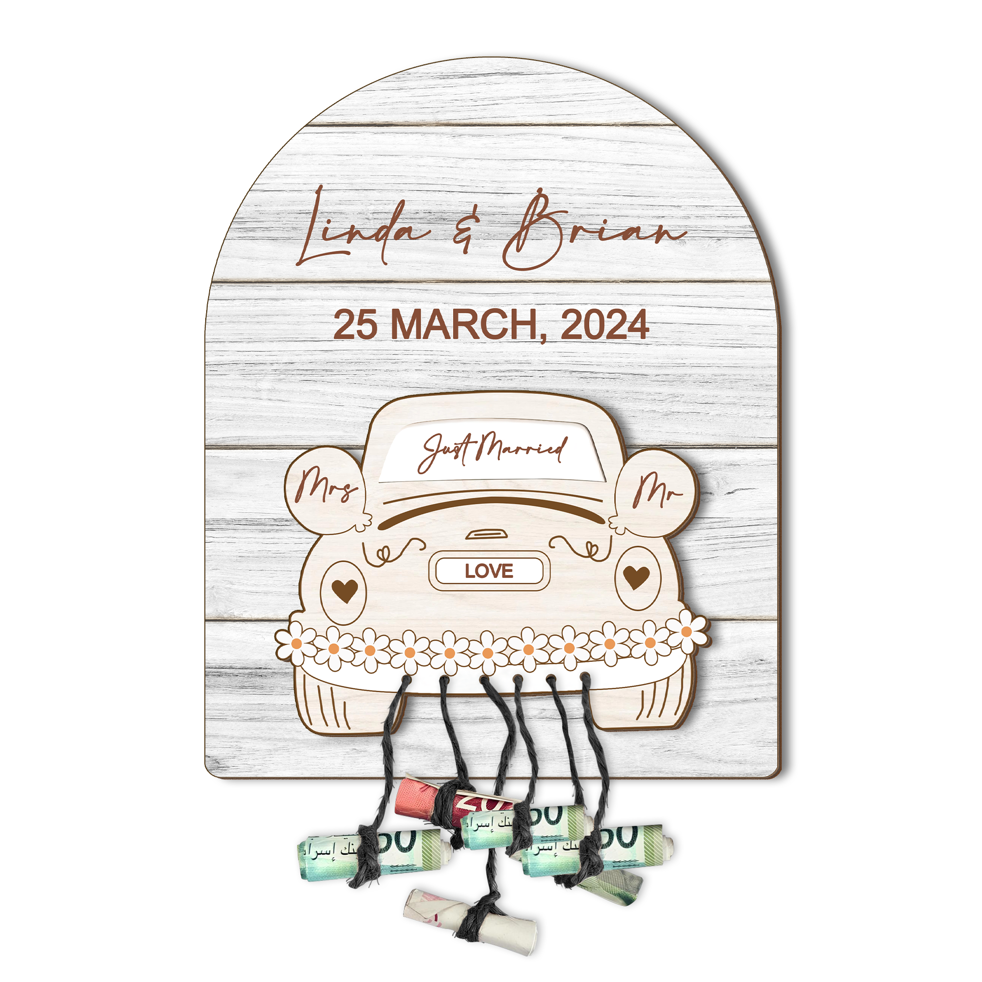 2 Layered Wooden Sign With Wooden Stand