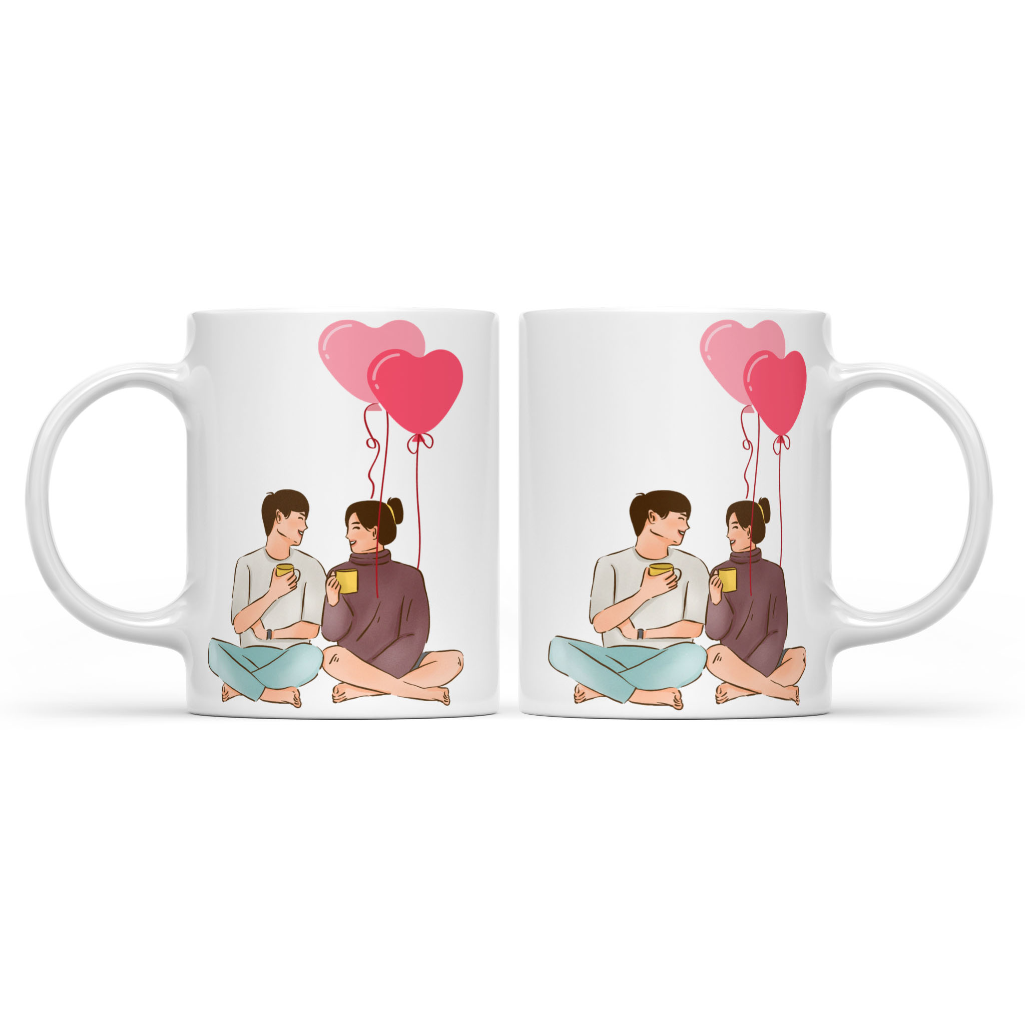 White Edge-to-Edge Mug Set (11oz)