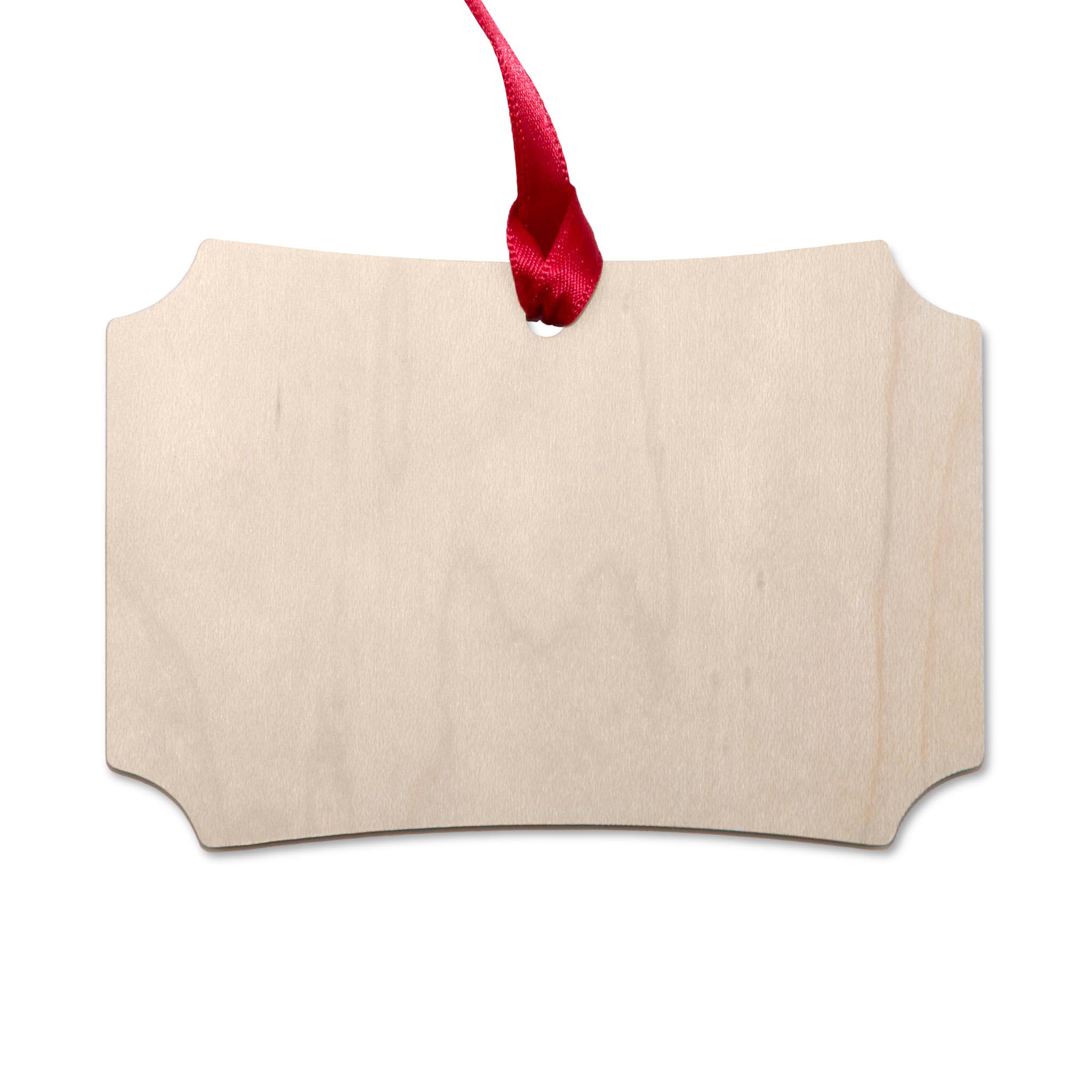 Scalloped Wooden Maple Ornament