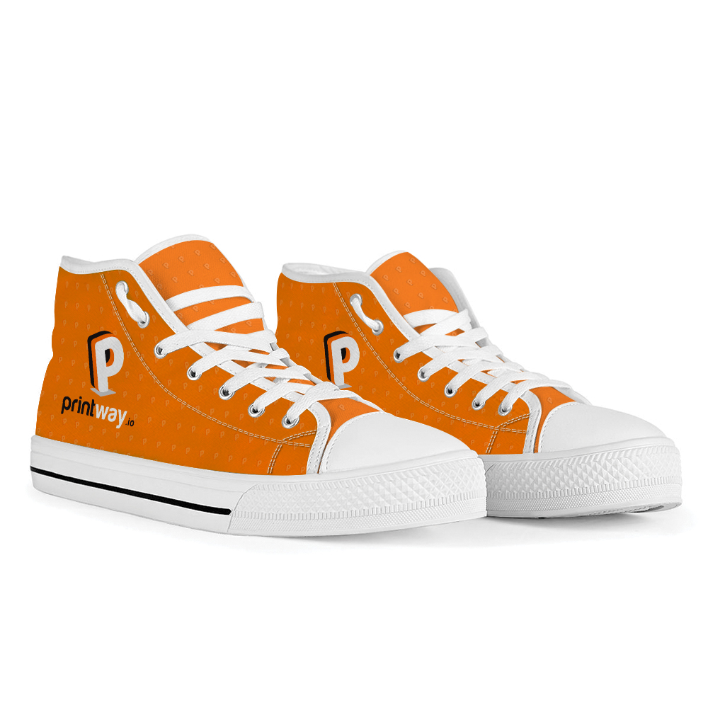 Adults White High Top Canvas Shoes