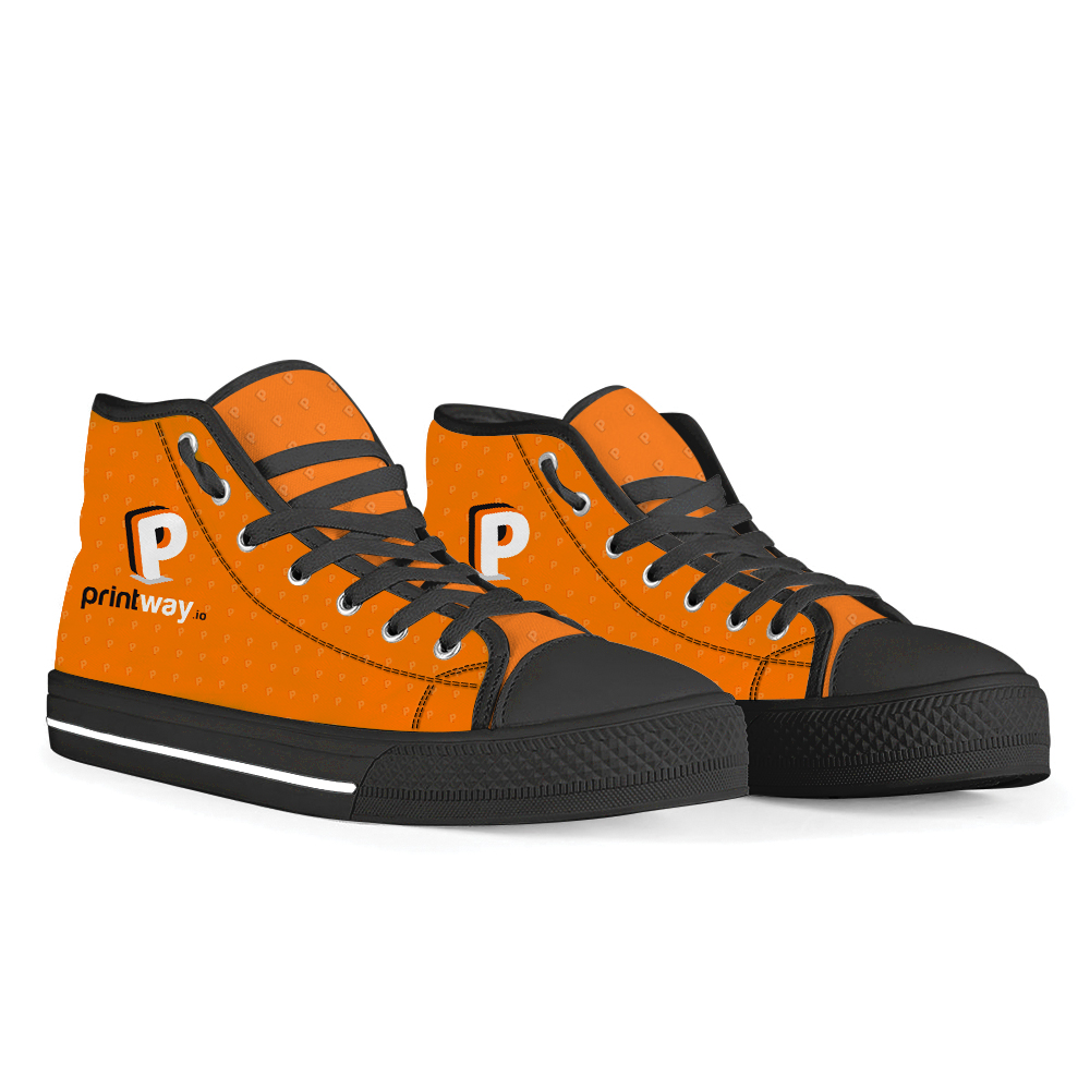 Adults Black High Top Canvas Shoes