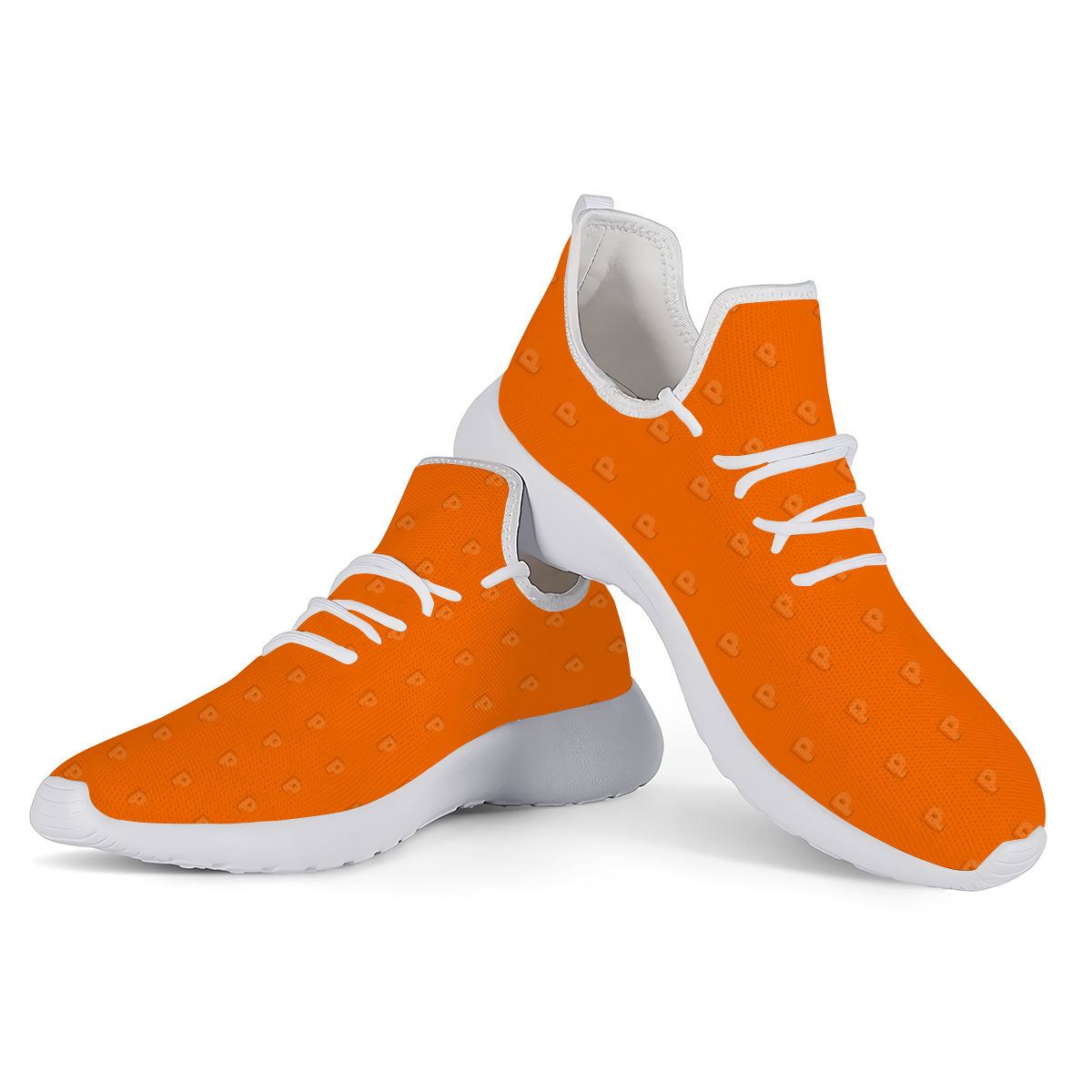 White Adult Mesh Knit Sneakers