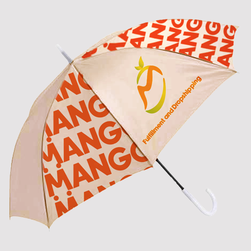 Outer Printed Black Tape Manual Umbrella