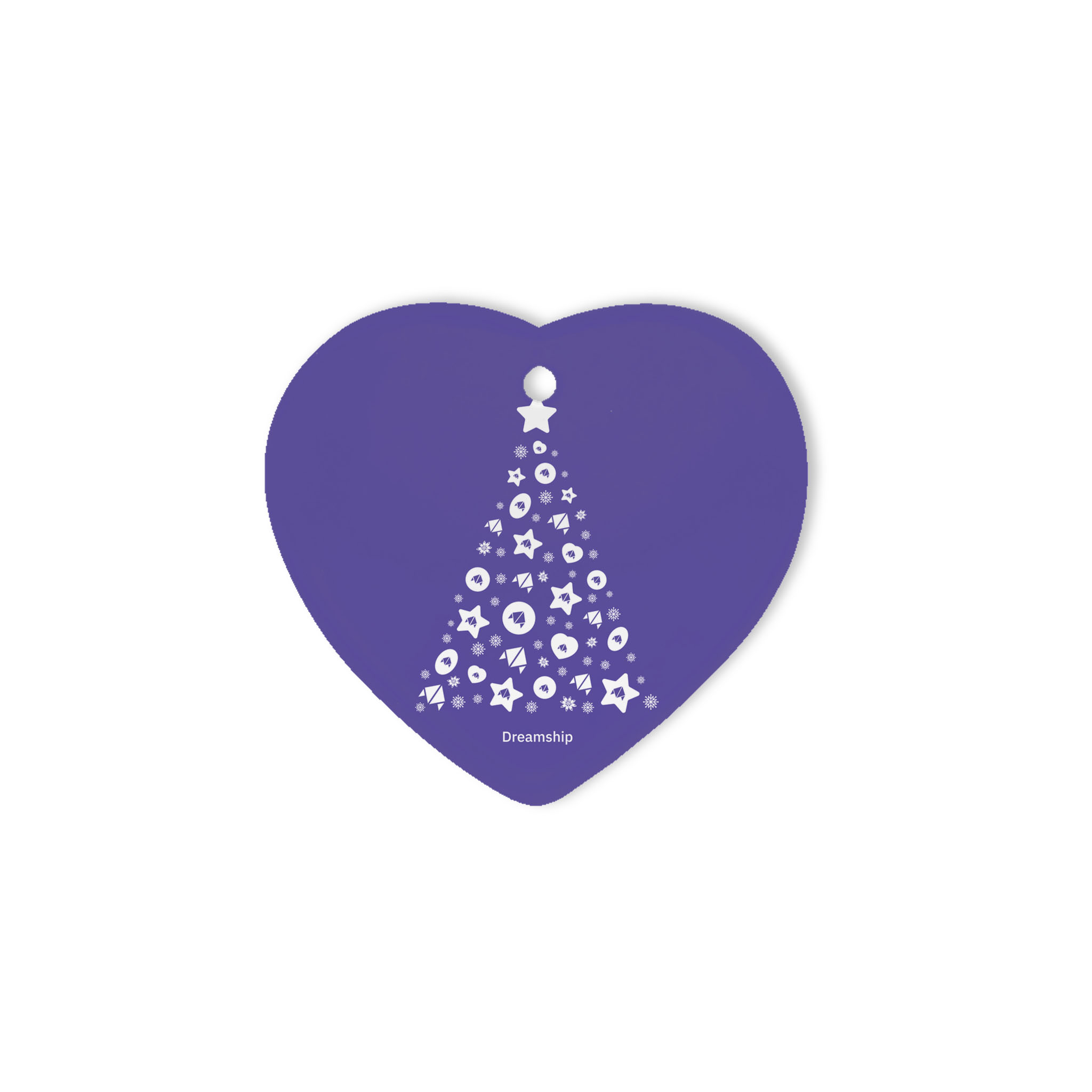 Heart Ceramic Ornament (2 sided)